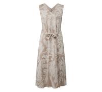Robe midi en satin imprimée col V avec ceinture nouée femme COMMA Marron 44