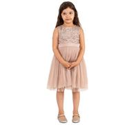 Robe Midi Fille - Maya Deluxe - PL1-11-241 - Paillettes - Noeud Ceinture - 100% Polyester 3-4 ans