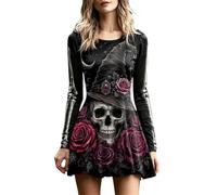 Robe midi Fluide à imprimé Manches Longues, Style bohème, idéale pour Hallo | Robe Longue De Plage Satin Trapèze Fluide Rockabilly Tweed Plumetis Ecoliere 1900 Atypique I Future Carrefour