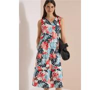 Robe midi imprimée à col V