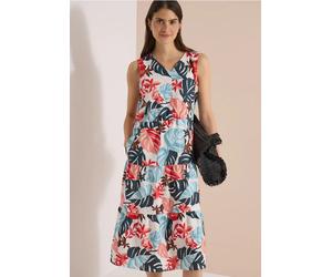 Robe midi imprimée à col V