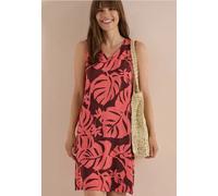 Robe midi imprimée col V en jersey