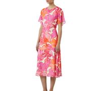 Robe midi imprimée manches volantées col rond femme COMMA Rose 38