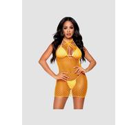 Robe mini 86130 résille orange