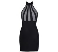 Robe Mini Axami En Microfibre Avec Des Inserts En Tulle Transparent Noir