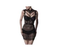 Robe Mini Dentelle & Lanières 15310 Romantic Noire