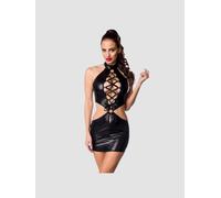 Robe mini laçage 18295 wetlook noir