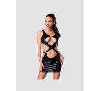 Robe mini lanières 18291 wetlook noir