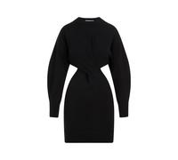 Robe Mini Noire En Laine Et Cachemire Alexander Mcqueen