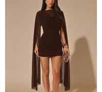 Robe mini noire unie sexy dos nu en maille transparente pour femmes, printemps/été, tenues de vacances, tenues de vacances d'été, tenues de vacances pour femmes, élégante pour femmes L,M,S,XL,XS,XXL,X