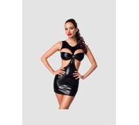 Robe mini ouverte 18293 wetlook noir