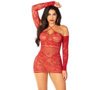 Robe mini sans coutures à épaules dénudées femme Leg Avenue Rouge TU