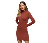 Robe pull courte en jersey à col cheminée femme Superdry Rouge S