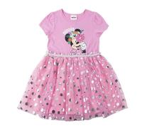 Robe Minnie Fille Été - Robe Fille Princesse Disney à Manches Courtes, Vêtement Fille Décontracté Confortable et Léger, Idéal pour Le Quotidien, 4 Ans