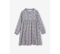 Robe motif all over ouverture boutonnée devant indigo 2A
