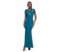 Robe moulante en crÃªpe Scuba femme Goddiva Bleu 38