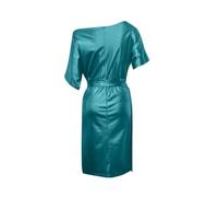 Robe Moulante Femme Mi Longue À Col Rabattu Manches Courtes Taille Marquée