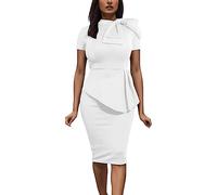 Robe Moulante Femme - Robe Femme Couleur Unie éLéGance Sexy Hors éPaule FêTe Clubwear Nuit Volants Robe Longueur Genou Robes Femmes Printemps