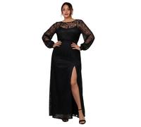 Robe moulante manches longues femme Goddiva Maxi Noir 50