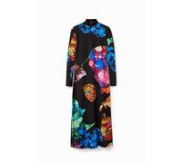 Robe moulante midi ajustÃ©e minÃ©ral femme Desigual Noir S