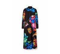 Desigual - Robe Midi - Femme - Robes - Noir - Taille: 38 FR