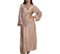Robe Musulmane du Moyen-Orient pour Femme avec Broderie en Daim et col en V Robe Ramadan avec Capuche