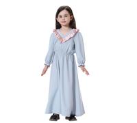 Robe Musulmane Fille - Robe Longue Élégante pour Adolescentes Abaya Ethnique Robe Décontractée Et Mignonne pour Les Fêtes (Grey 3-4 Years)