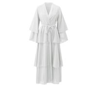 Robe Musulmanes pour Femmes Grande Taille en Coton Robes Ensembles Manche Longue Uni-Couleur Robe De Priere Femme Musulmane Une Pièce avec Hijab Dubai Islamique Robes De Prières pour Le Ramadan