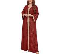 Robe Musulmanes pour Femmes Grande Taille en Coton Robes Ensembles Manche Longues À Couleur Unie Robe De Priere Femme Musulmane Une Pièce avec Hijab Islamique Dubai Robes De Prières pour Le Ramadan