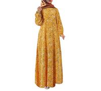Robe Musulmanes pour Femmes Longue Grande Taille Robes De Prières pour Le Ramadan À Manches Longues Uni-Couleur Robe De Priere Femme Musulmane Une Pièce avec Hijab Dubai Musulmane Robes Ensembles