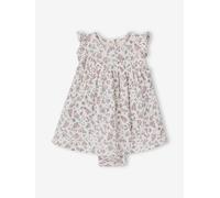 Robe naissance cérémonie avec bloomer intégré écru 3M(60CM)