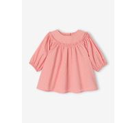 Robe naissance en plumetis rose 6M(67CM)
