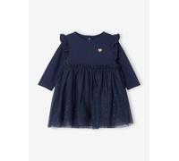 Robe noël bébé fille jupon tulle pailleté marine 9M(71CM)
