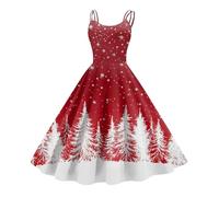 Robe Noel Femme Chic Cadeau 2025 Manche Longue Anniversaire Fête Velour Pere Noel Fete Adulte Robe Hiver Longue Elegante Santa Claus Tenue de Soirée Femme Rouge foncé M