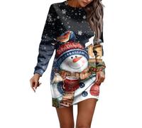 Robe Noel Femme Costume Chic Grande Paillette Deguisement Déguisement De Fille Nouvel Oversize Hiver Soiree Noël Et Tenue Réveillon Rouge an Lumineux Pull Soirée Mere Dress Elegant Taille Fete Longue