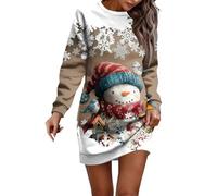 Robe Noel Femme Fille Lumineux Taille Mere Soirée Déguisement an Nouvel Costume Fete Soiree Réveillon Pull Deguisement Chic Grande Paillette De Oversize Tenue Rouge Dress Noël Longue Et Hiver Elegant