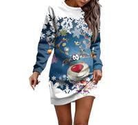 Robe Noel Femme Grande Costume Deguisement Fete Noël Taille Lumineux Dress Mere Elegant Soiree Paillette Réveillon Et Pull Nouvel Déguisement Hiver Longue an Chic Tenue Oversize Soirée De Rouge Fille