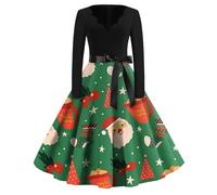 Robe Noel Femme Hiver Soirée Soiree Fille Deguisement Et De Elegant Costume Mere Oversize Grande Taille Paillette Lumineux Longue Dress Pull an Réveillon Nouvel Fete Rouge Tenue Noël Chic