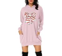 Robe Noël Femme Lutin Elfe Robe Réveillon Noel Vintage Retro Robes Trapèze Rockabilly à Fleurs Années 1950 50 60 Audrey Hepburn Robes Ugly Christmas Dress Déguisement Mere Noel (XXL)
