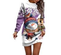 Robe Noel Femme Oversize Elegant Soirée Rouge Paillette Réveillon Mere Et Soiree Fete Nouvel Déguisement Longue De Costume Hiver Deguisement Grande Fille an Lumineux Tenue Noël Dress Taille Pull