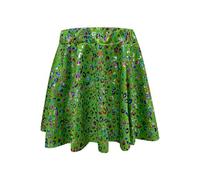 Robe NoëL Fille,Jupe à paillettes tendance pour filles, idéale pour un usage quotidien, une performance ou une soirée. Demi-jupe élégante, parfaite pour les t-shirts et les hauts. (Green, 4-6Years)