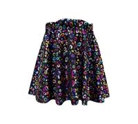 Robe NoëL Fille,Jupe à paillettes tendance pour filles, idéale pour un usage quotidien, une performance ou une soirée. Demi-jupe élégante, parfaite pour les t-shirts et les hauts. (Black, 2-4Years)