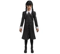 Chaks Robe à motifs Mercredi – Fille 9/10 ans (134–140 cm) Noire G