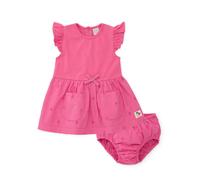 Robe Nouveau-né En Tissu Avec De Délicates Broderies Rose 9/12M(71/74)