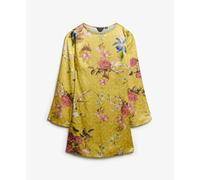Superdry Jacquard Flare Slv Long Sleeve Short Dress Jaune XL Femme