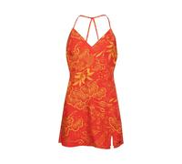 Superdry Vintage Mini Slip Halter Sleeveless Dress Rouge L Femme