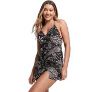 Superdry Vintage Mini Slip Halter Sleeveless Dress Noir M Femme
