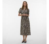 VERO MODA Robe-chemise 'VMEASY JOY' beige / marron / noir, Taille 38