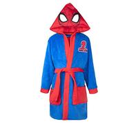 Robe officielle Marvel Spiderman pour enfants | 3-11 ans | Robe de superhéros à capuche extra douce pour enfants | Robe de chambre à manches longues avec caractéristiques 3D | Marchandise officielle -