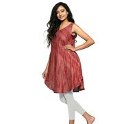 Robe " Om " - Robe D'Été Légère - sans Manches Ethnique Robe En Fin Coton